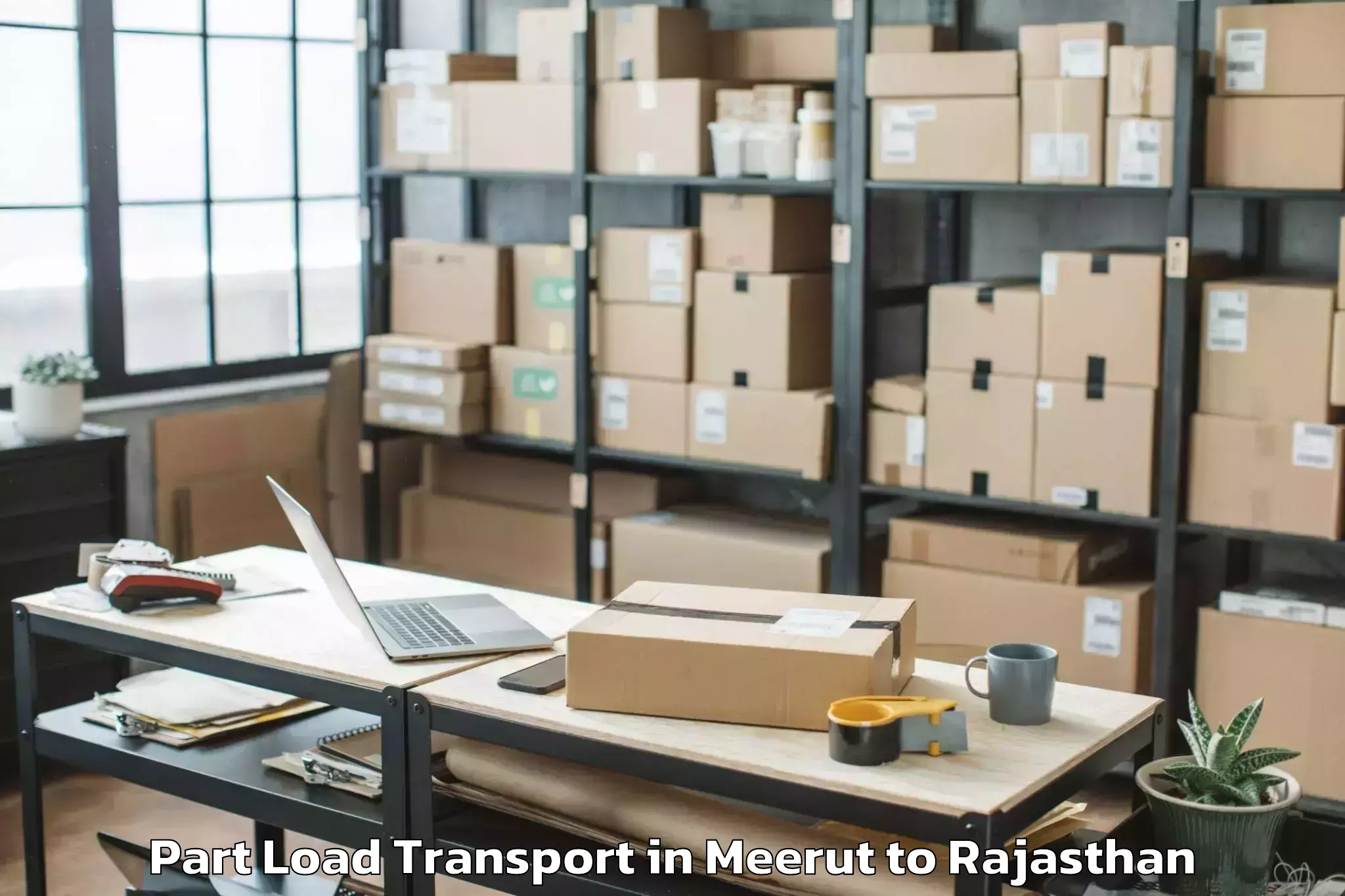 Reliable Meerut to Jahazpur Part Load Transport